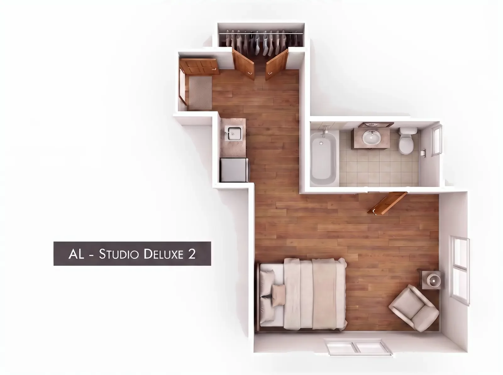Assisted Living Studio Deluxe 2 floor plan